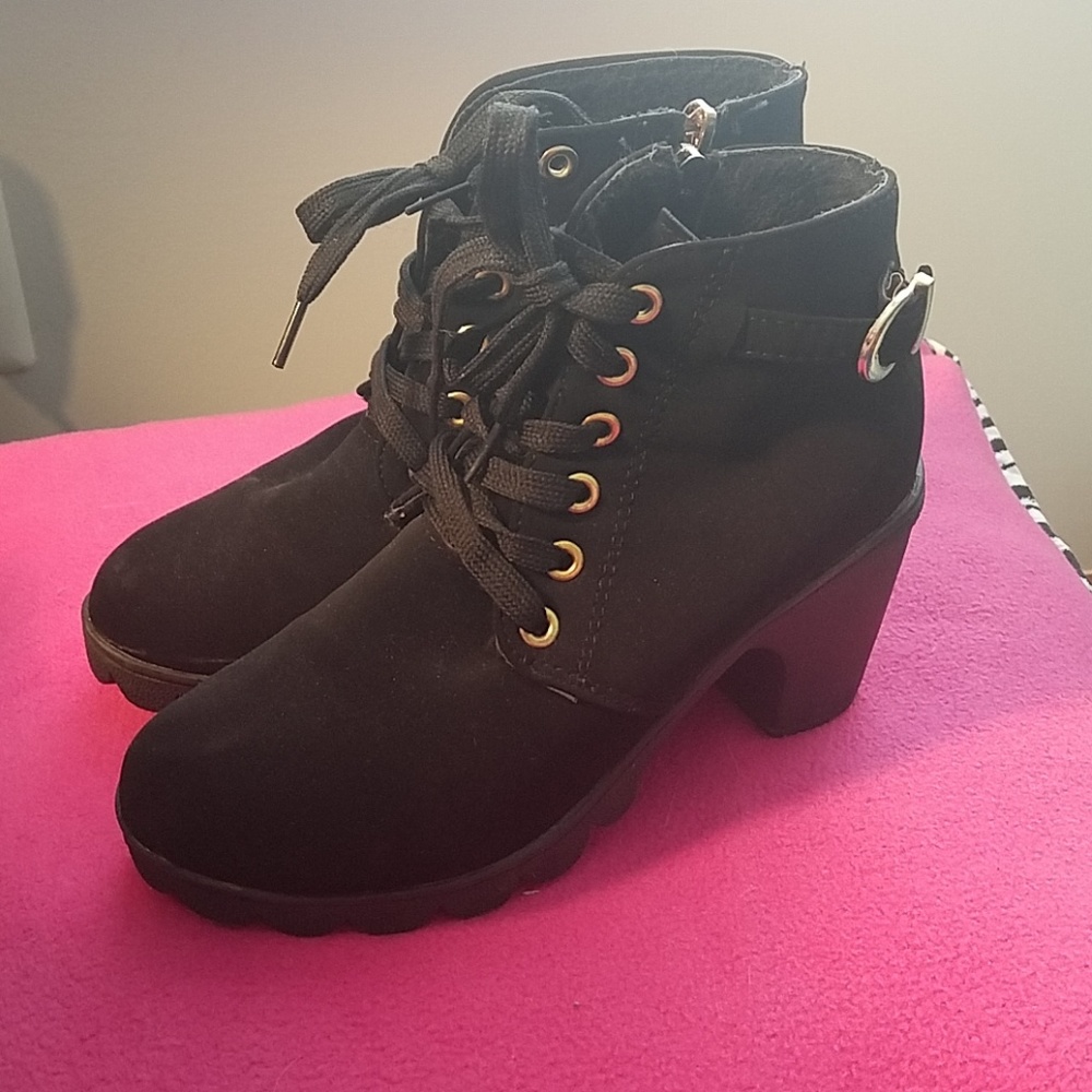 Suede Black Booties!